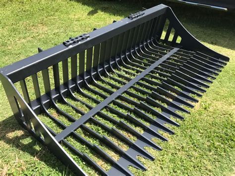 home made skid steer rake bucket|Build.